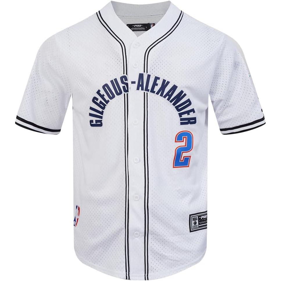 imagePro Standard NBA Mens Mens NBA Oklahoma City Thunder Classic Player Mesh Down TopWhite