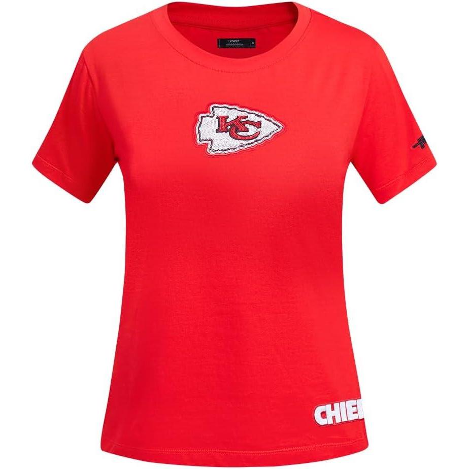 imagePro Standard Womens NFL Game Day Classics Short Sleeve Slim TeeRed