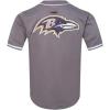 Pro Standard Mens NFL Script Tail Button Down Mesh Top(Gray)