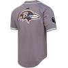 Pro Standard Mens NFL Script Tail Button Down Mesh Top(Gray)