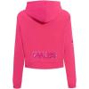 Pro Standard Womens NBA Classic Triple Pink Cropped Pullover Hoodie(Beetroot Purple)