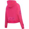 Pro Standard Womens NBA Classic Triple Pink Cropped Pullover Hoodie(Beetroot Purple)