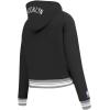 Pro Standard Womens NBA Mash Up Cropped Pullover Hoodie(Black/Gray)