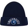 Pro Standard NBA Minnesota Timberwolves Modern Originals Heavyweight Knit Beanie Unlined Cuffed Midnight Navy Os