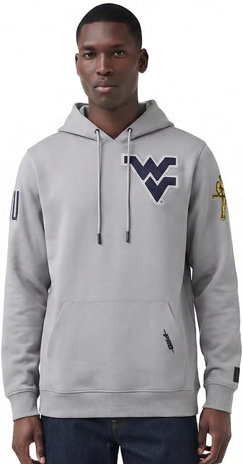 imagePro Standard Mens College Classic Chenille Cotton Double Knit Pull Over HoodieGray
