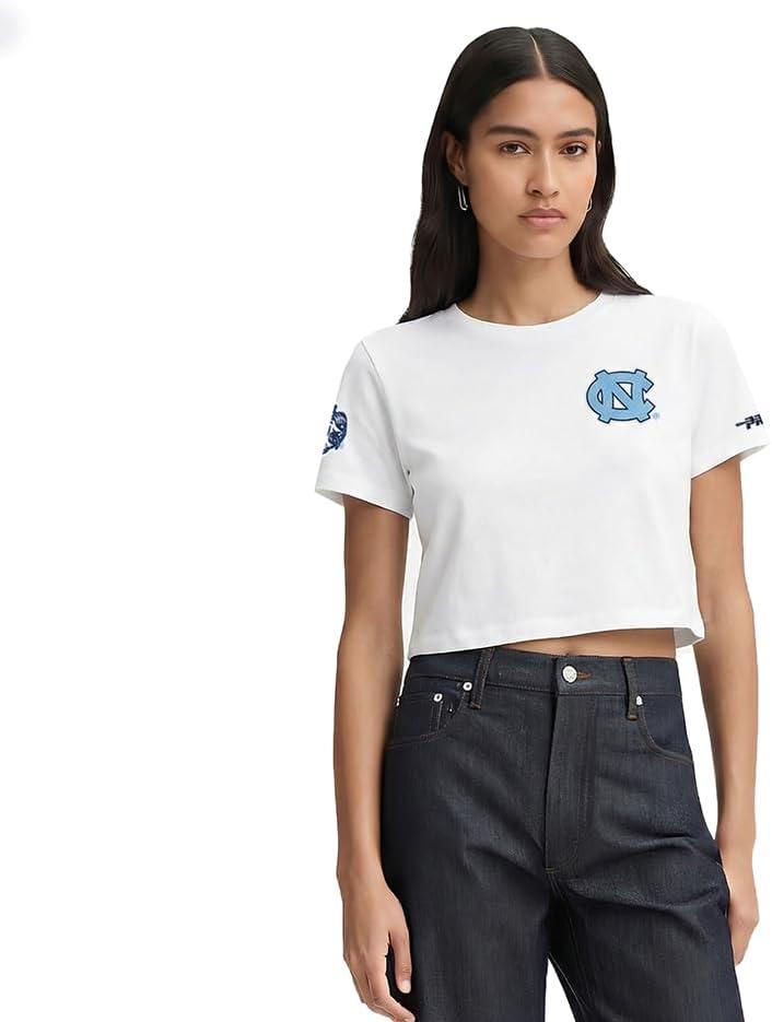 imagePro Standard Womens College Classic Chenille Short Sleeve Boxy TeeWhite