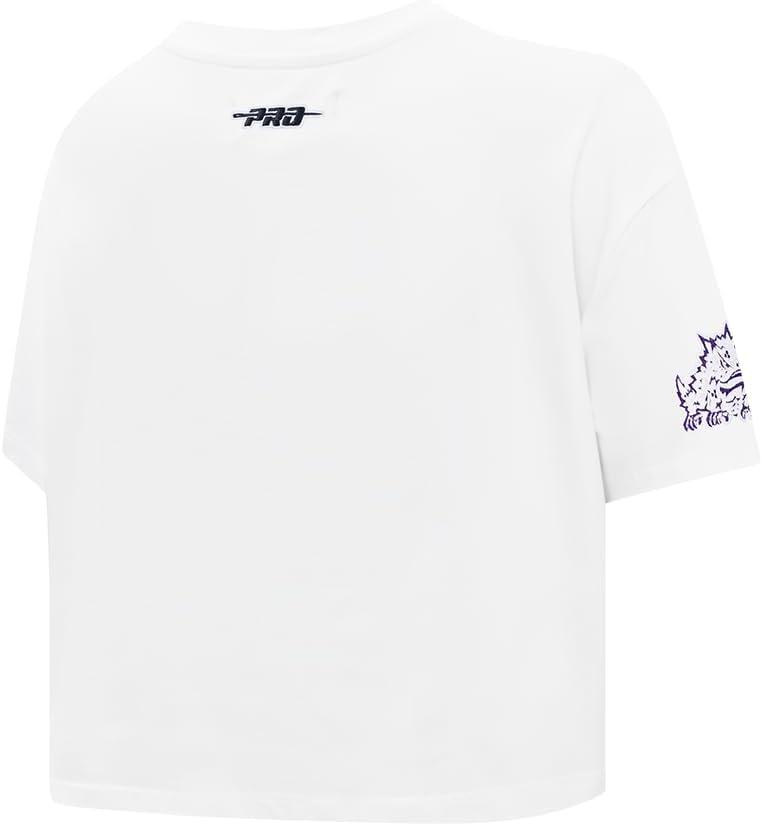 imagePro Standard Womens College Classic Chenille Short Sleeve Boxy TeeWhite