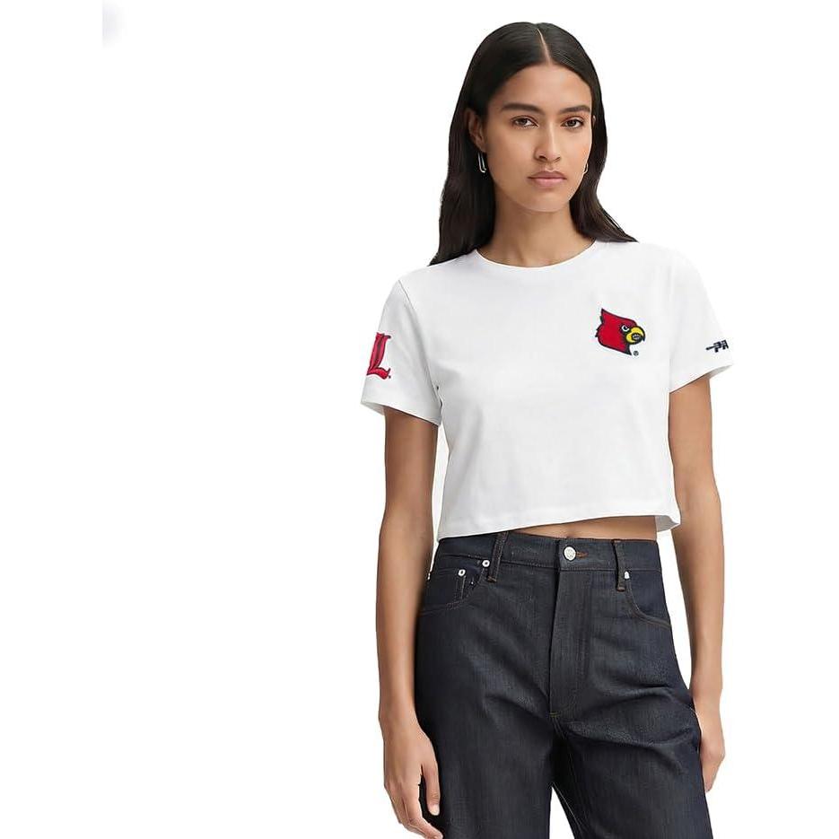 imagePro Standard Womens College Classic Chenille Short Sleeve Boxy TeeWhite
