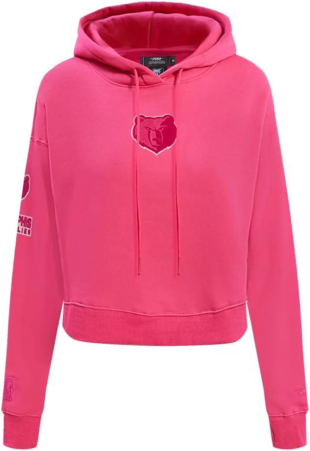 imagePro Standard NBA womens Womens Nba Classic Triple Pink Brushed Back French Terry Cropped Pullover HoodieBeetroot Purple
