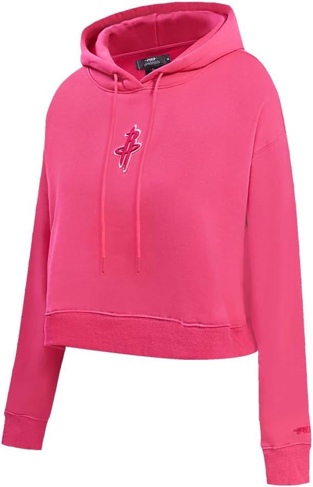 imagePro Standard NBA womens Womens Nba Classic Triple Pink Brushed Back French Terry Cropped Pullover HoodieBeetroot Purple