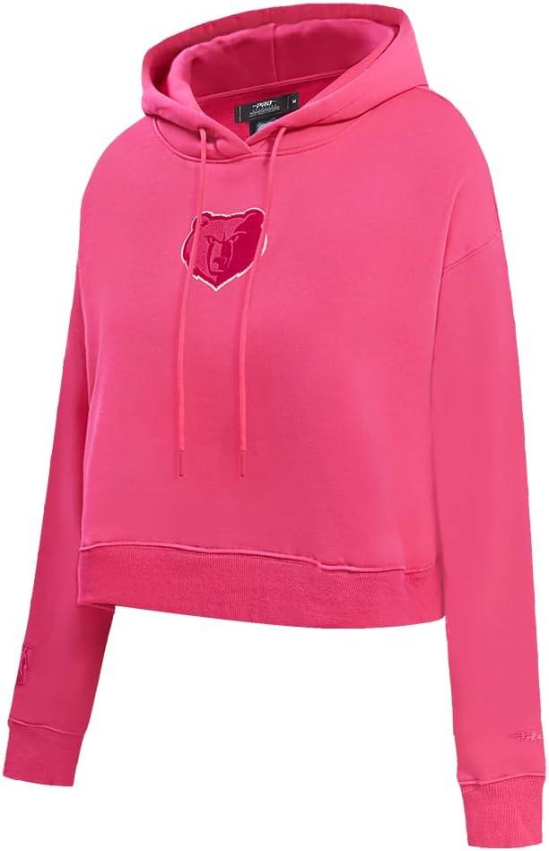 imagePro Standard NBA womens Womens Nba Classic Triple Pink Brushed Back French Terry Cropped Pullover HoodieBeetroot Purple