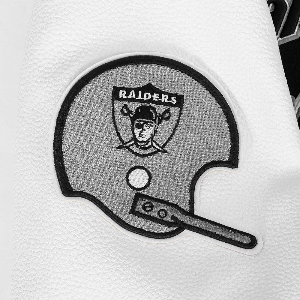imagePro Standard Mens NFL Retro Classics Varsity JacketBlackWhite