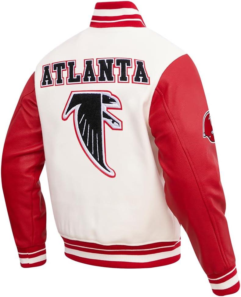 imagePro Standard Mens NFL Retro Classics Varsity JacketEggshell Red