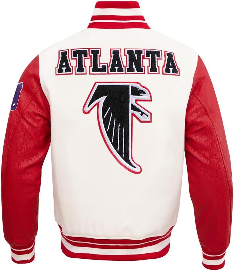 imagePro Standard Mens NFL Retro Classics Varsity JacketEggshell Red