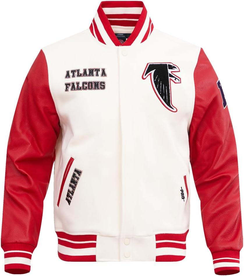 imagePro Standard Mens NFL Retro Classics Varsity JacketEggshell Red