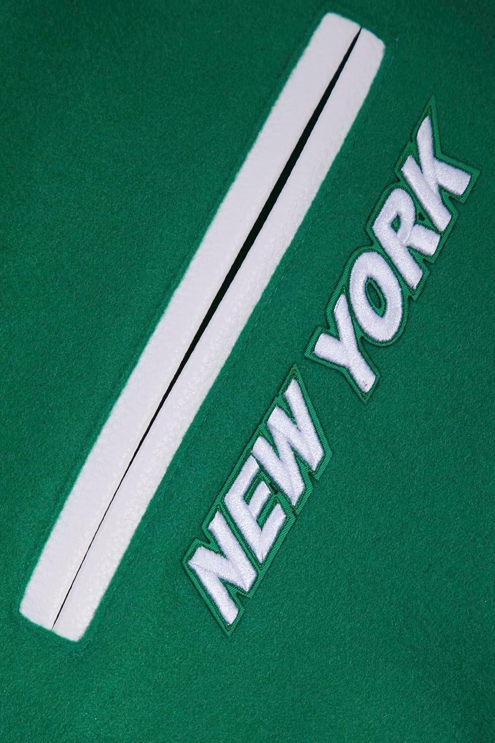 imagePro Standard Mens NFL Retro Classics Varsity JacketKelly Green White