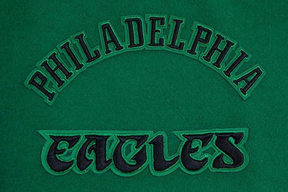 imagePro Standard Mens NFL Retro Classics Varsity JacketKelly Green White