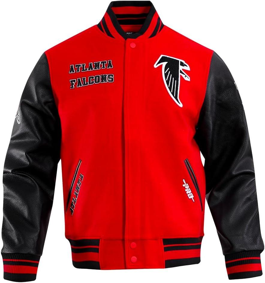 imagePro Standard Mens NFL Retro Classics Varsity JacketRedBlack