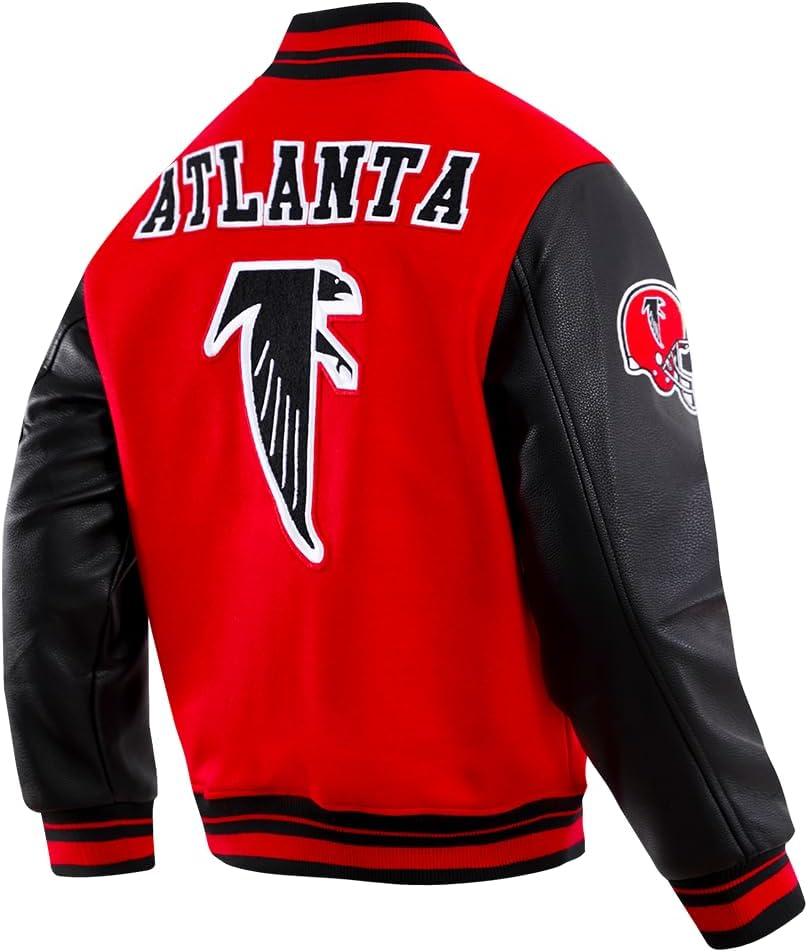 imagePro Standard Mens NFL Retro Classics Varsity JacketRedBlack