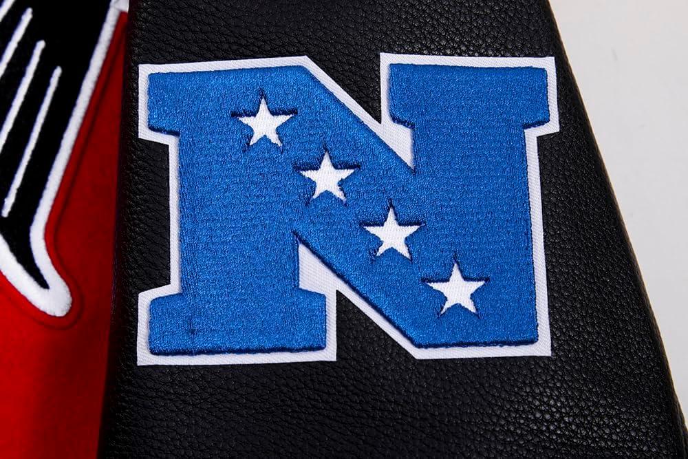 imagePro Standard Mens NFL Retro Classics Varsity JacketRedBlack