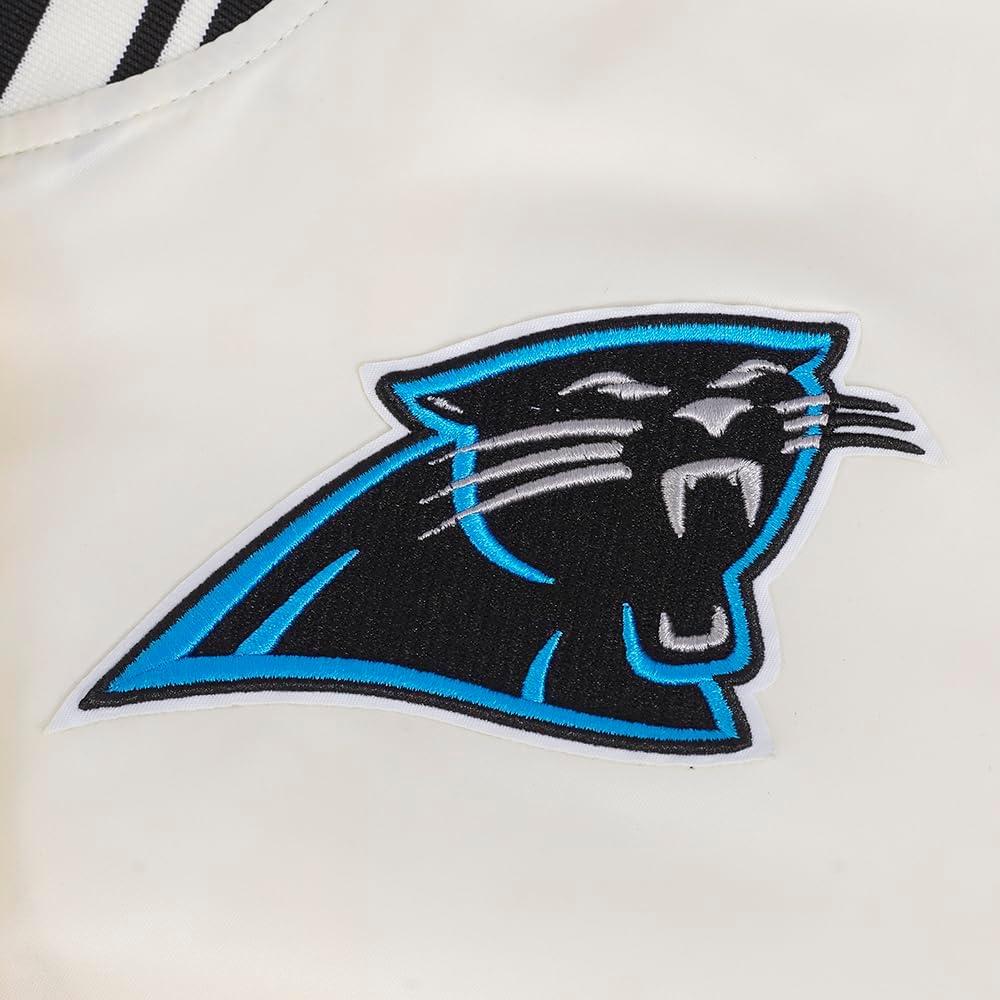 imagePro Standard Womens NFL Carolina Panthers Retro Classics Satin Jacket EggshellBlack M