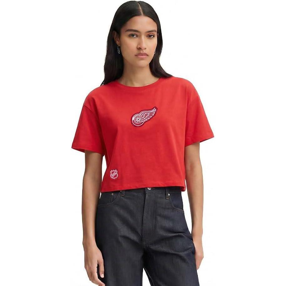 imagePro Standard Womens Womens NHL Wingspan Short Sleeve Boxy TeeRed