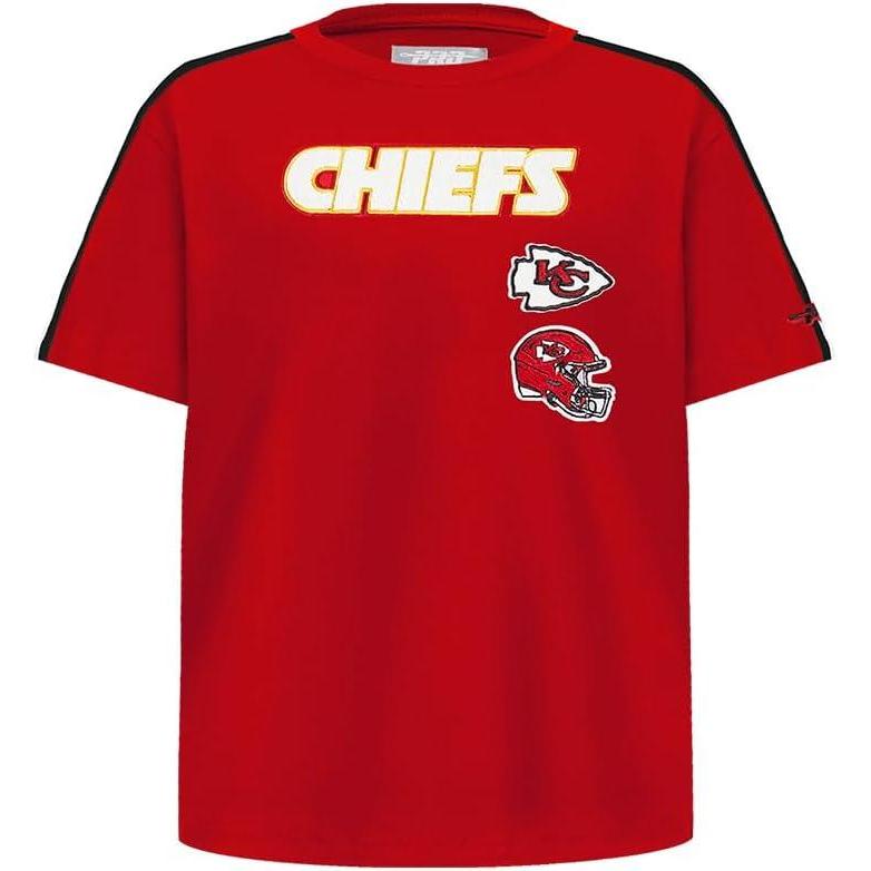 imageRetro Classic Kansas City Chiefs Single Jersey TShirt for Big Boys by Pro StandardRedBlack