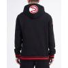 Pro Standard Mens NBA Modern Originals Brushed Back French Terry Pull Over Hoodie(Black/Red/Black)