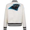 Pro Standard Womens NFL Carolina Panthers Retro Classics Satin Jacket Eggshell/Black S