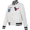 Pro Standard Womens NFL Houston Texans Retro Classics Satin Jacket Eggshell/Black S