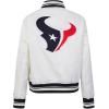 Pro Standard Womens NFL Houston Texans Retro Classics Satin Jacket Eggshell/Black S