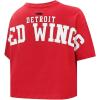 Pro Standard Womens Womens NHL Wingspan Short Sleeve Boxy Tee(Red)