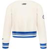 Retro Buffalo Bills Toddler Girls Fleece Crewneck by Pro Standard(Eggshell/Royal Blue)