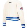 Retro Buffalo Bills Toddler Girls Fleece Crewneck by Pro Standard(Eggshell/Royal Blue)