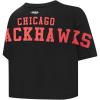 Pro Standard Womens Womens NHL Wingspan Short Sleeve Boxy Tee(Black)