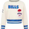 Retro Buffalo Bills Toddler Girls Fleece Crewneck by Pro Standard(Eggshell/Royal Blue)