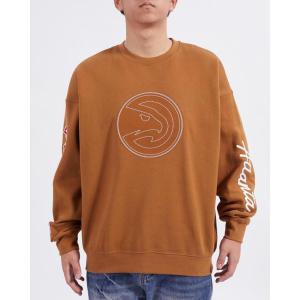 Pro Standard Mens NBA Modern Originals Brushed Back French Terry Pull Over Hoodie(Clay Brown)