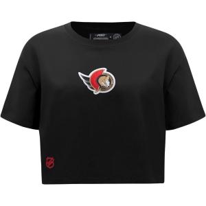 Pro Standard Womens Pro Standard Womens NHL Wingspan Short Sleeve Boxy Tee(Black)