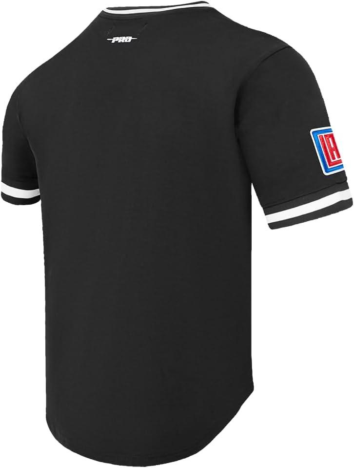 imagePro Standard NBA Mens Mens NBA Classic Chenille Cotton Double Knit Short Sleeve TeeBlack