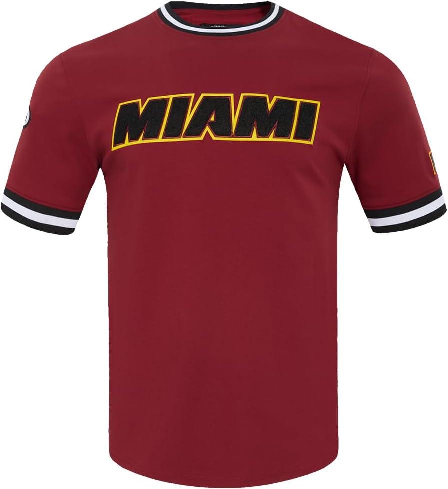 imagePro Standard NBA Mens Mens NBA Classic Chenille Cotton Double Knit Short Sleeve TeeBlack