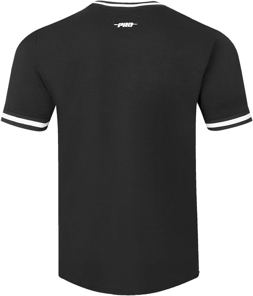 imagePro Standard NBA Mens Mens NBA Classic Chenille Cotton Double Knit Short Sleeve TeeBlack