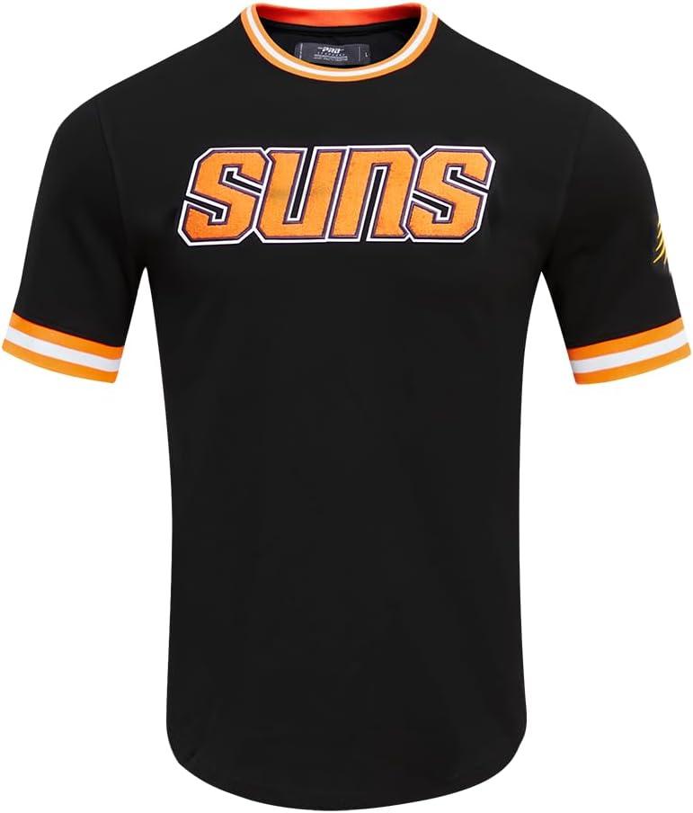 imagePro Standard NBA Mens Mens NBA Classic Chenille Cotton Double Knit Short Sleeve TeeBlack