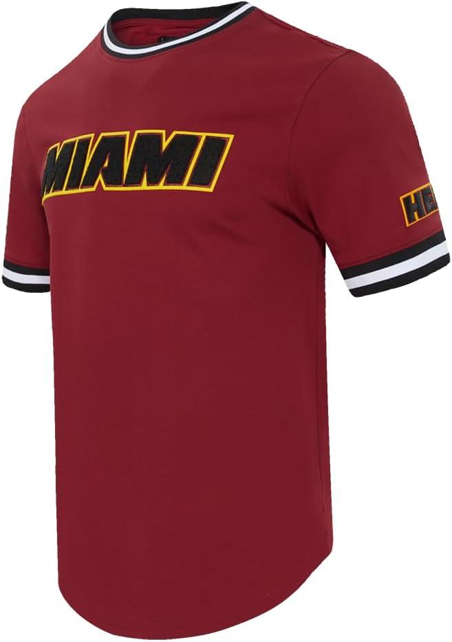 imagePro Standard NBA Mens Mens NBA Classic Chenille Cotton Double Knit Short Sleeve TeeBlack