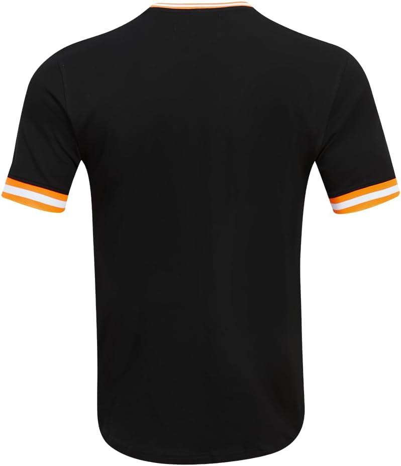 imagePro Standard NBA Mens Mens NBA Classic Chenille Cotton Double Knit Short Sleeve TeeBlack