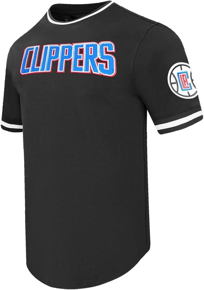 imagePro Standard NBA Mens Mens NBA Classic Chenille Cotton Double Knit Short Sleeve TeeBlack