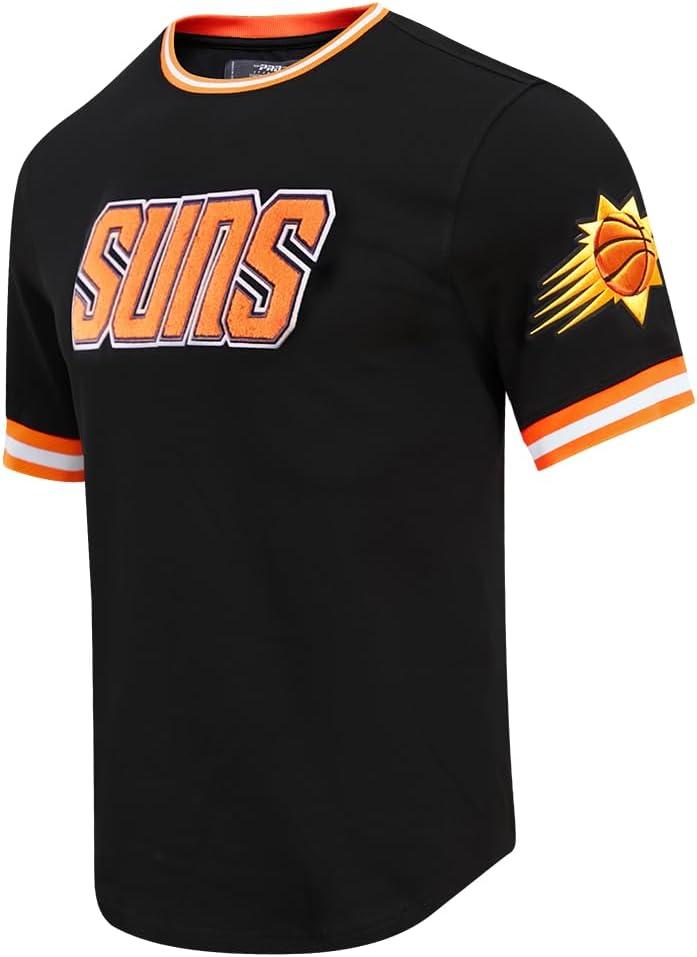 imagePro Standard NBA Mens Mens NBA Classic Chenille Cotton Double Knit Short Sleeve TeeBlack