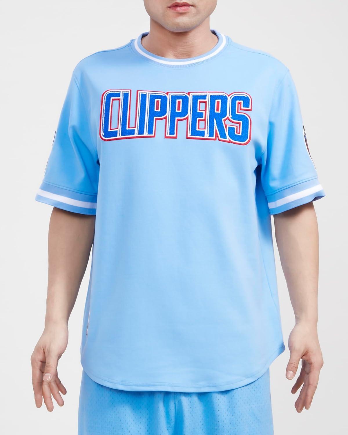 imagePro Standard NBA Mens Mens NBA Classic Chenille Cotton Double Knit Short Sleeve TeePrimary Team Color