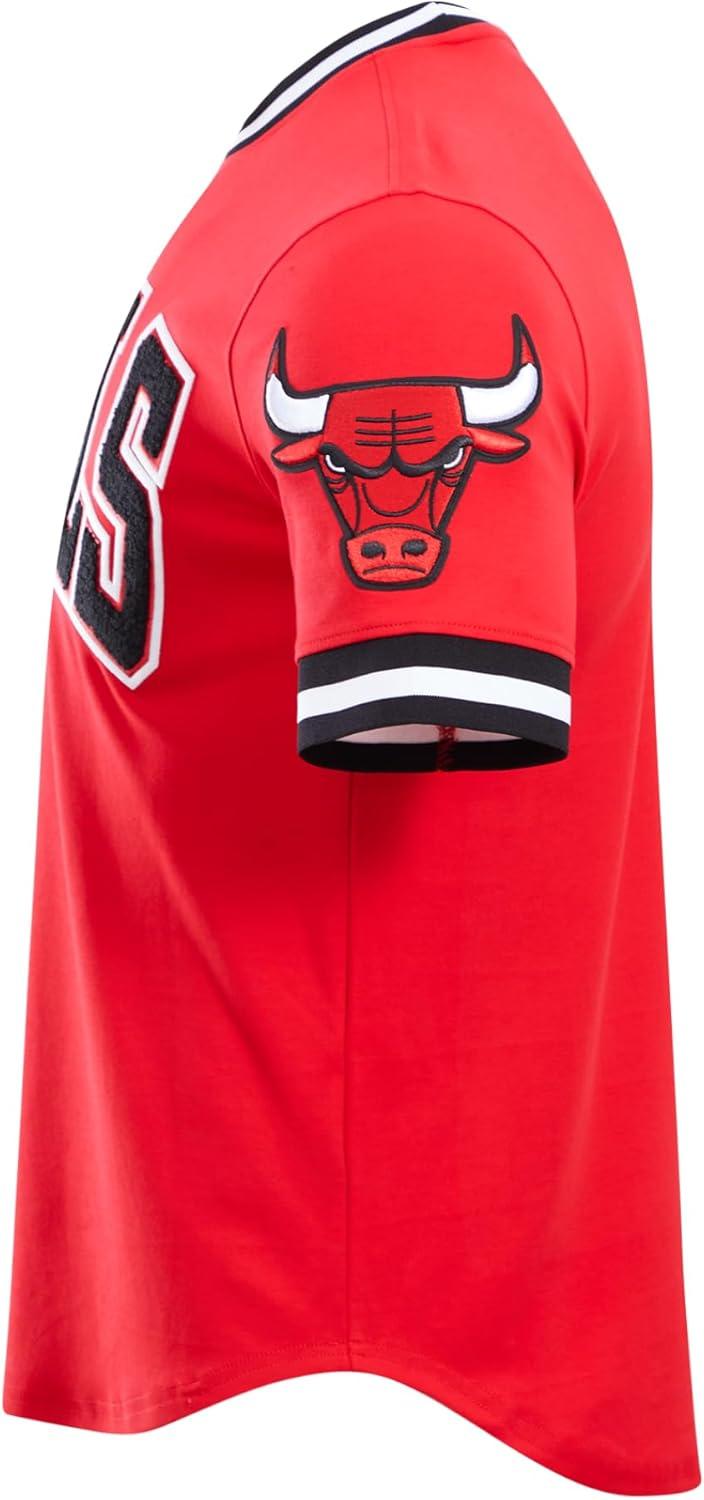 imagePro Standard NBA Mens Mens NBA Classic Chenille Cotton Double Knit Short Sleeve TeePrimary Team Color