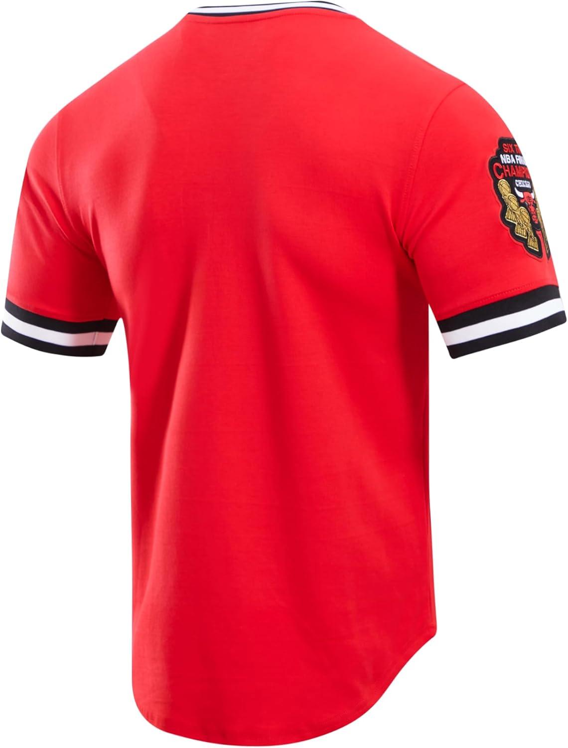 imagePro Standard NBA Mens Mens NBA Classic Chenille Cotton Double Knit Short Sleeve TeePrimary Team Color