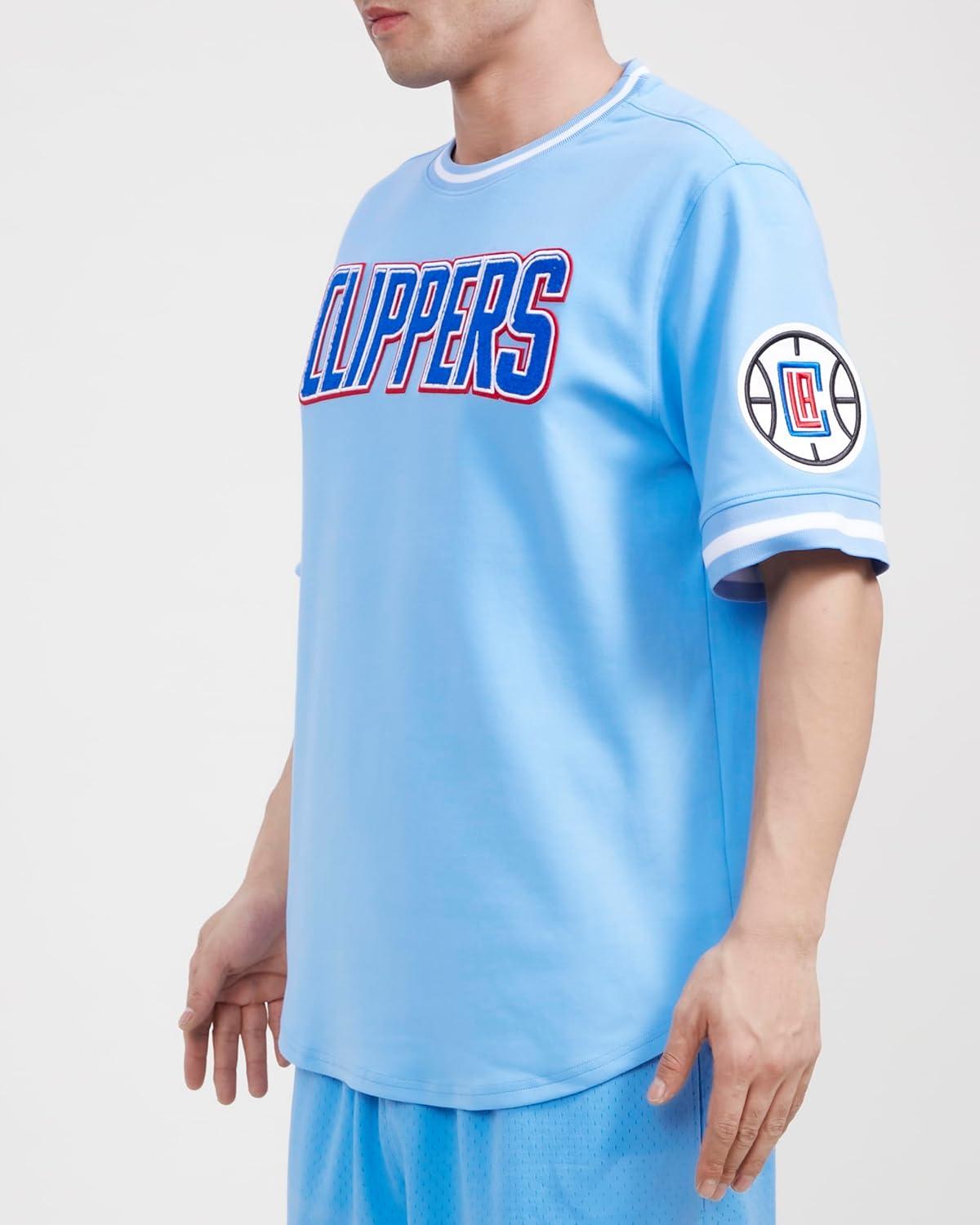 imagePro Standard NBA Mens Mens NBA Classic Chenille Cotton Double Knit Short Sleeve TeePrimary Team Color